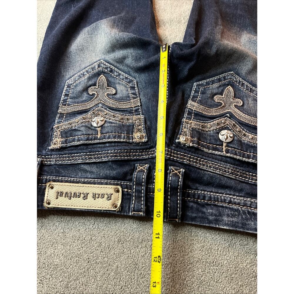 Rock Revival Women's Drew Boot Cut Distressed Jeans Low Rise Size 26 B205 - Picture 16 of 16